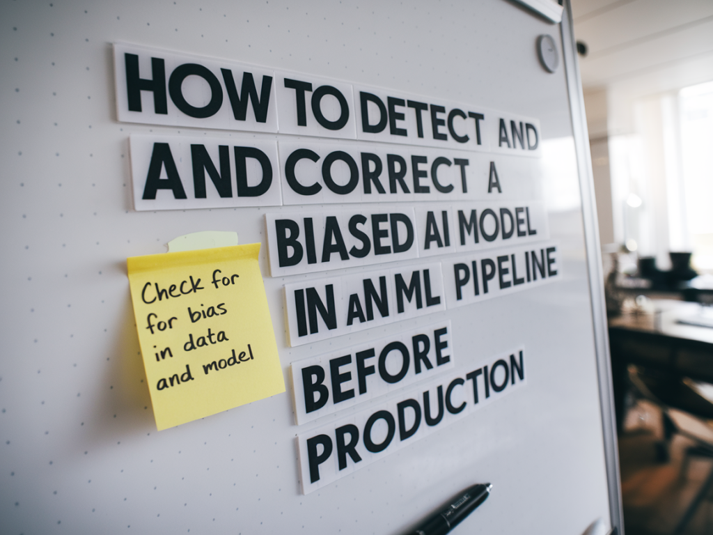 comment détecter et corriger un modèle d'ia biaisé dans un pipeline ml avant mise en production