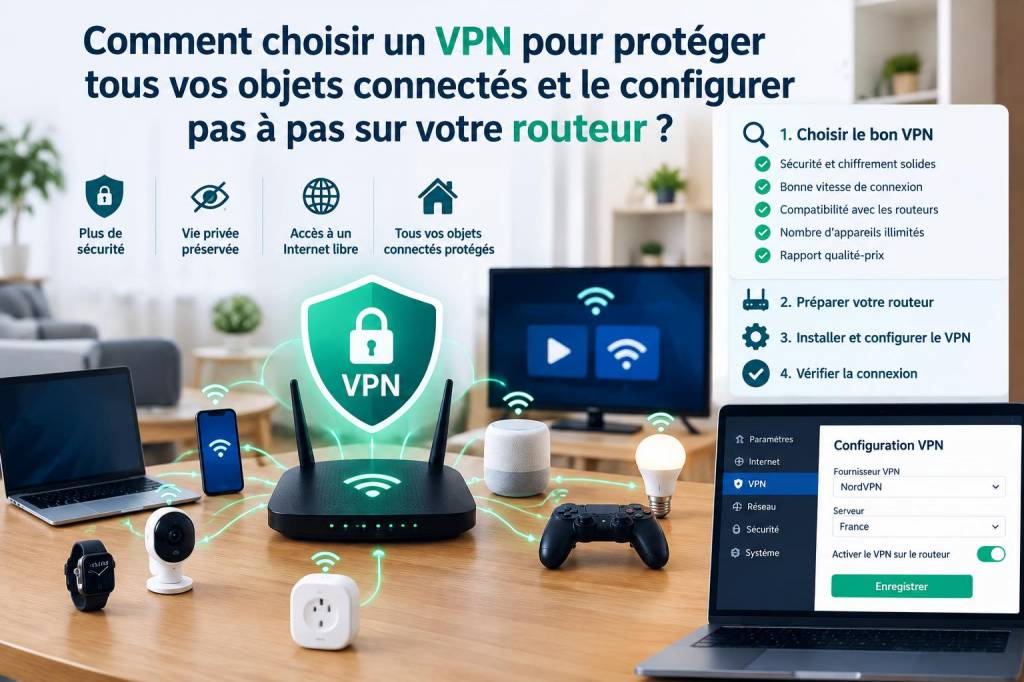 Comment choisir un vpn pour protéger tous vos objets connectés et le configurer pas à pas sur votre routeur
